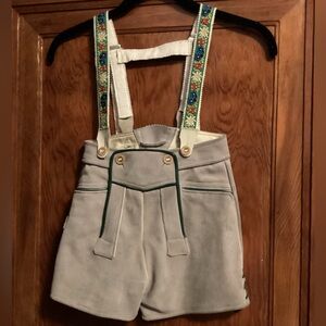 Embroidered Lederhosen with Suspenders